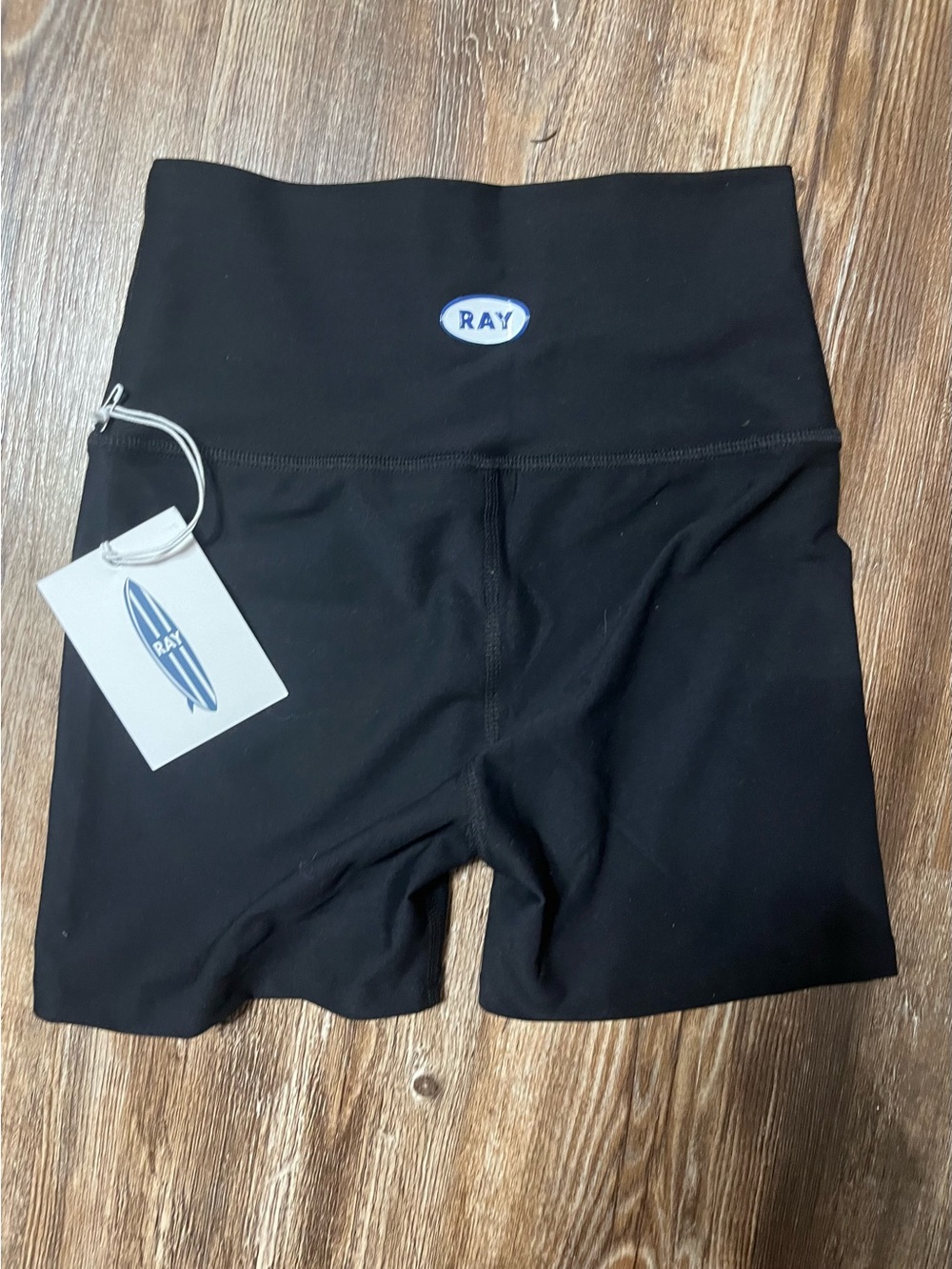 RAY The Brand Black High-Waist Bike Shorts